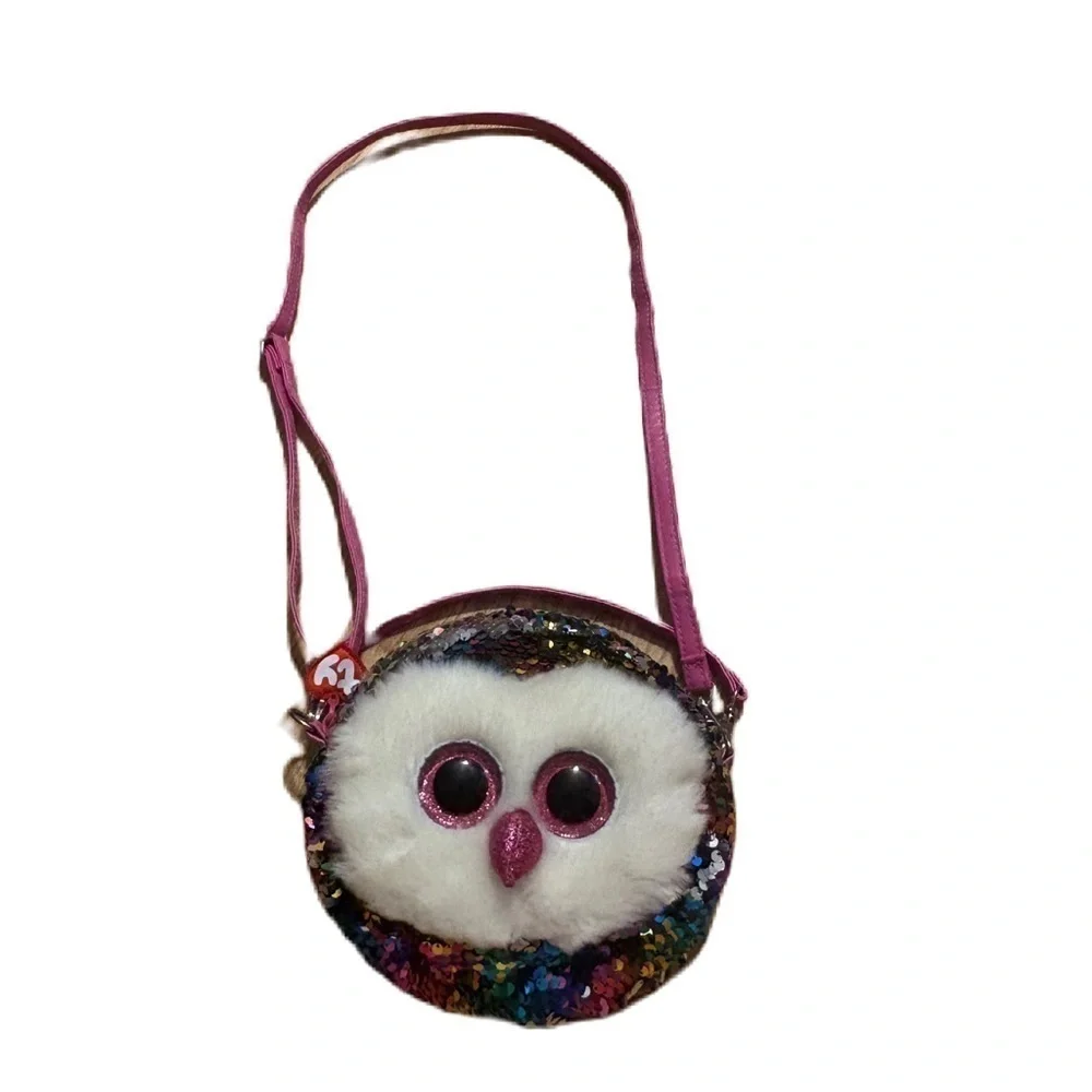 TY Owl Purse Handbag Sequin Kids Purse Beanie Boos Reversible